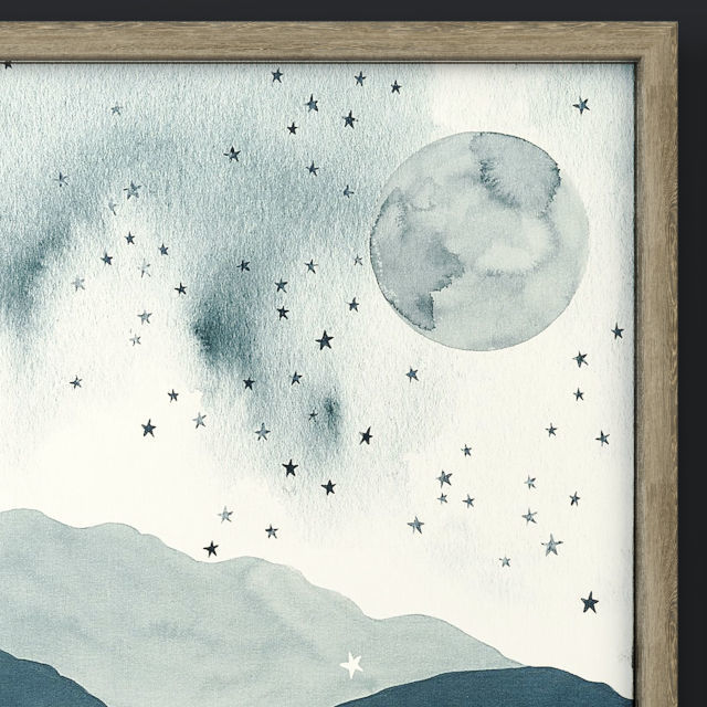 Watercolor Moonlit Art RH poster 3D model_1