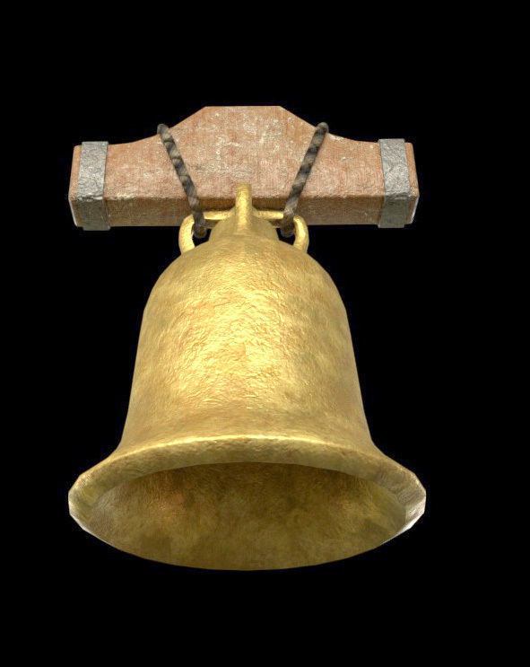 Bell 2 - PBR - Textured Low-poly 3D model_3