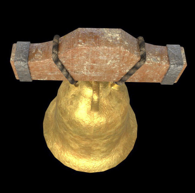 Bell 2 - PBR - Textured Low-poly 3D model_2