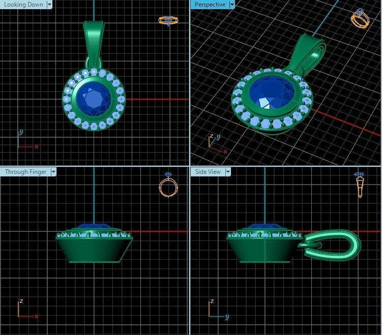 Pendant T00395 3D print model_2