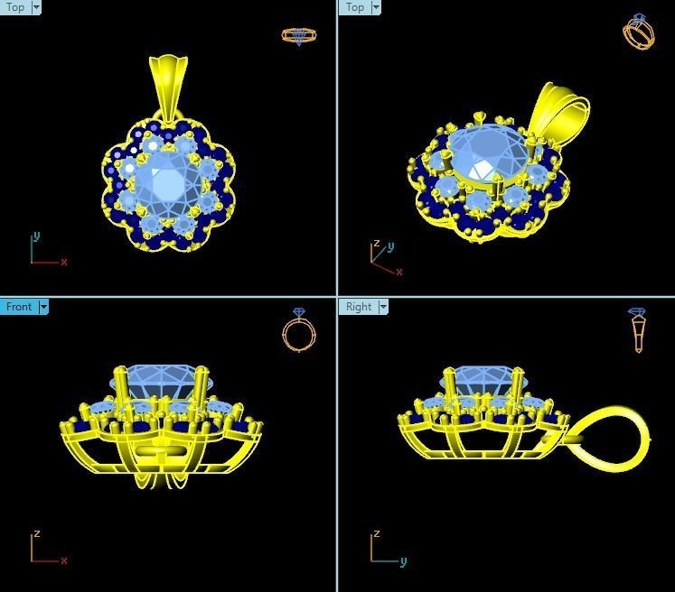Pendant T00396 3D print model_2