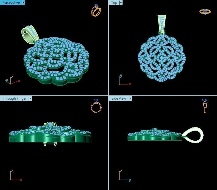 Pendant T00399 3D print model_2
