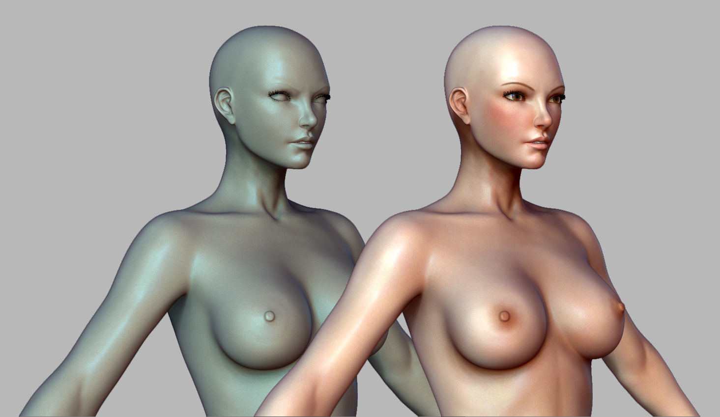 Woman Basemesh 3D Low-poly 3D model_1
