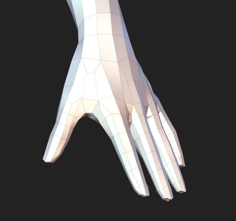 Woman Basemesh 3D Low-poly 3D model_6