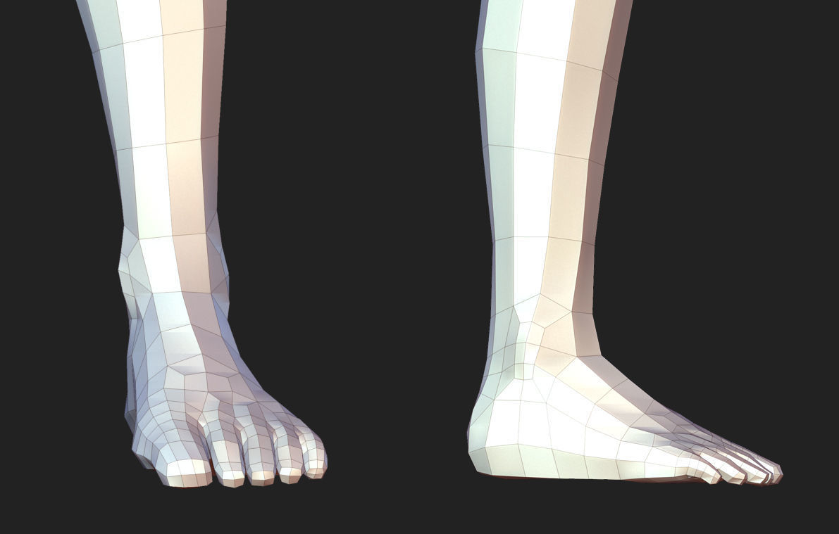 Woman Basemesh 3D Low-poly 3D model_7