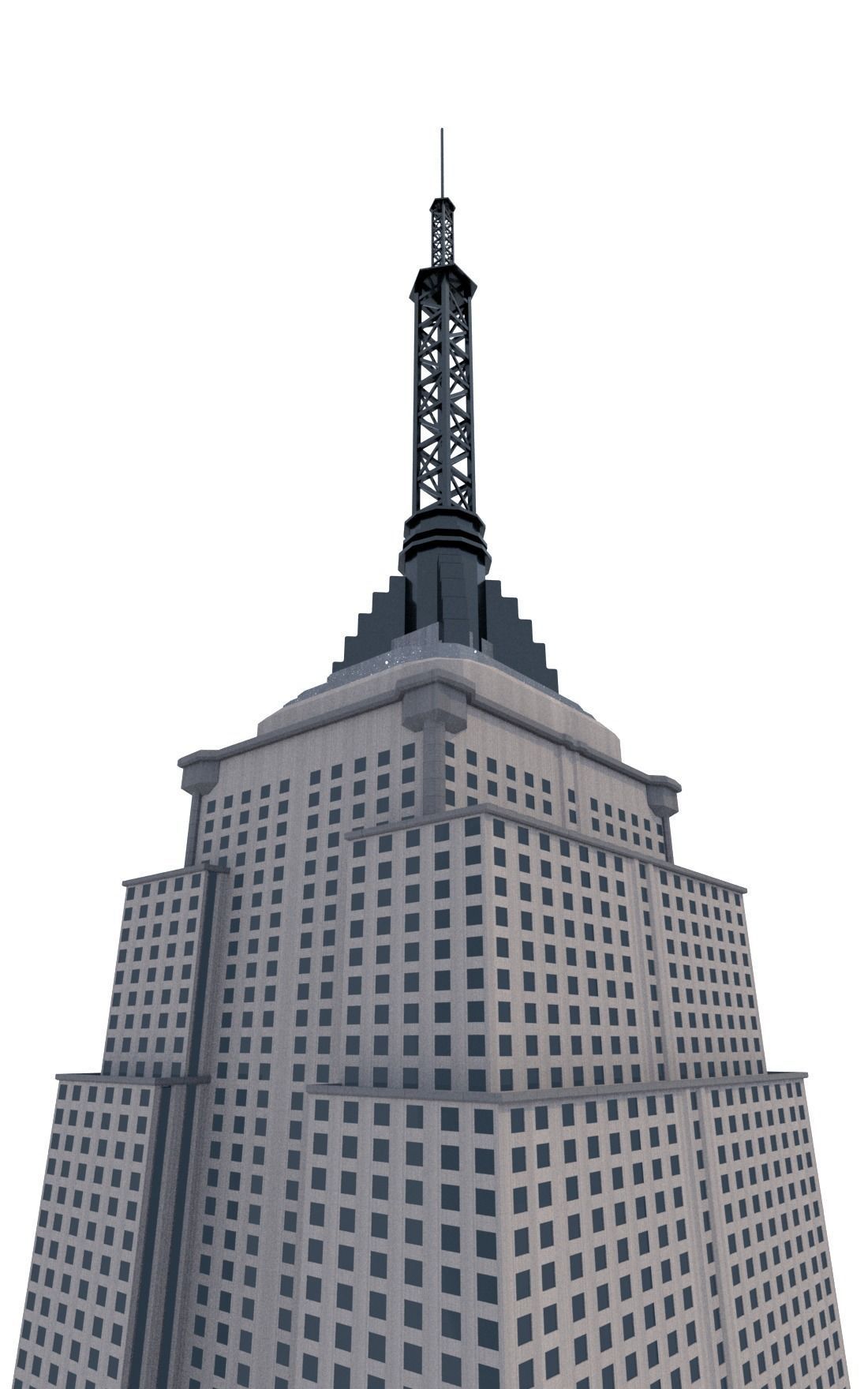 Empire State Building Low-poly 3D model_5