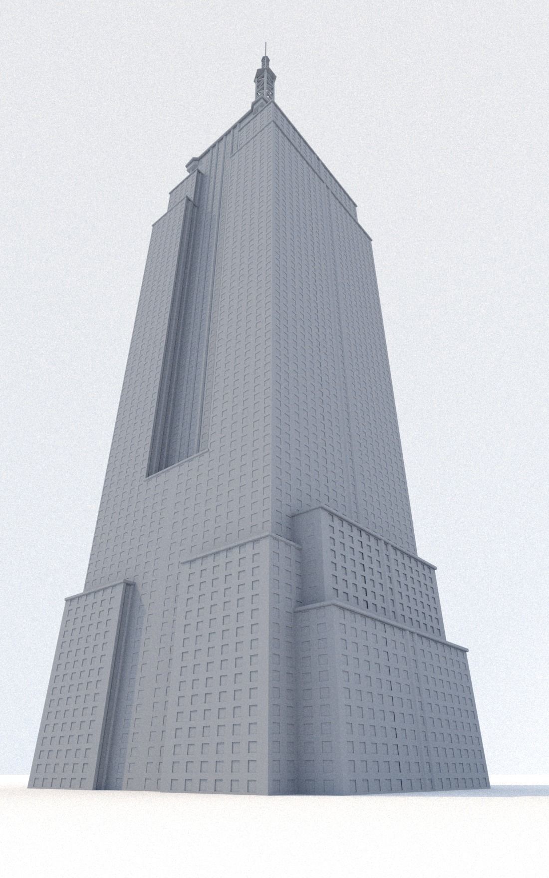Empire State Building Low-poly 3D model_9