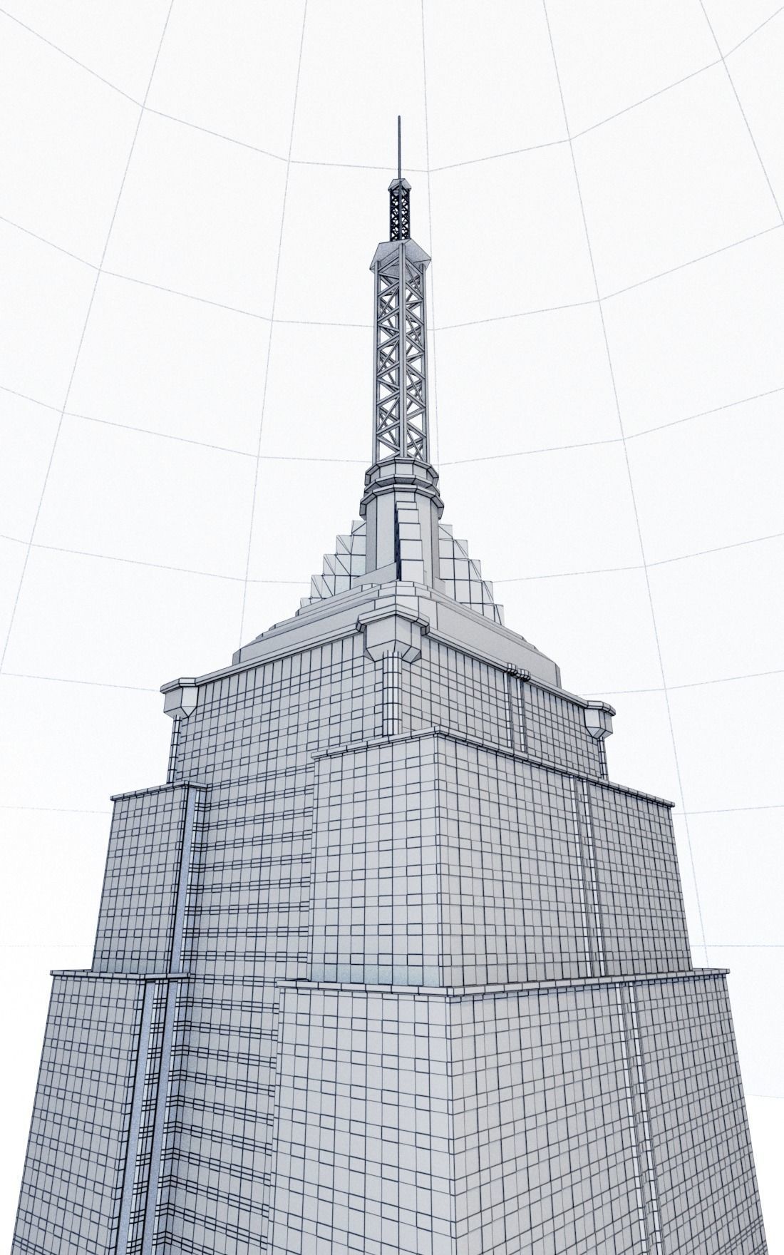 Empire State Building Low-poly 3D model_16