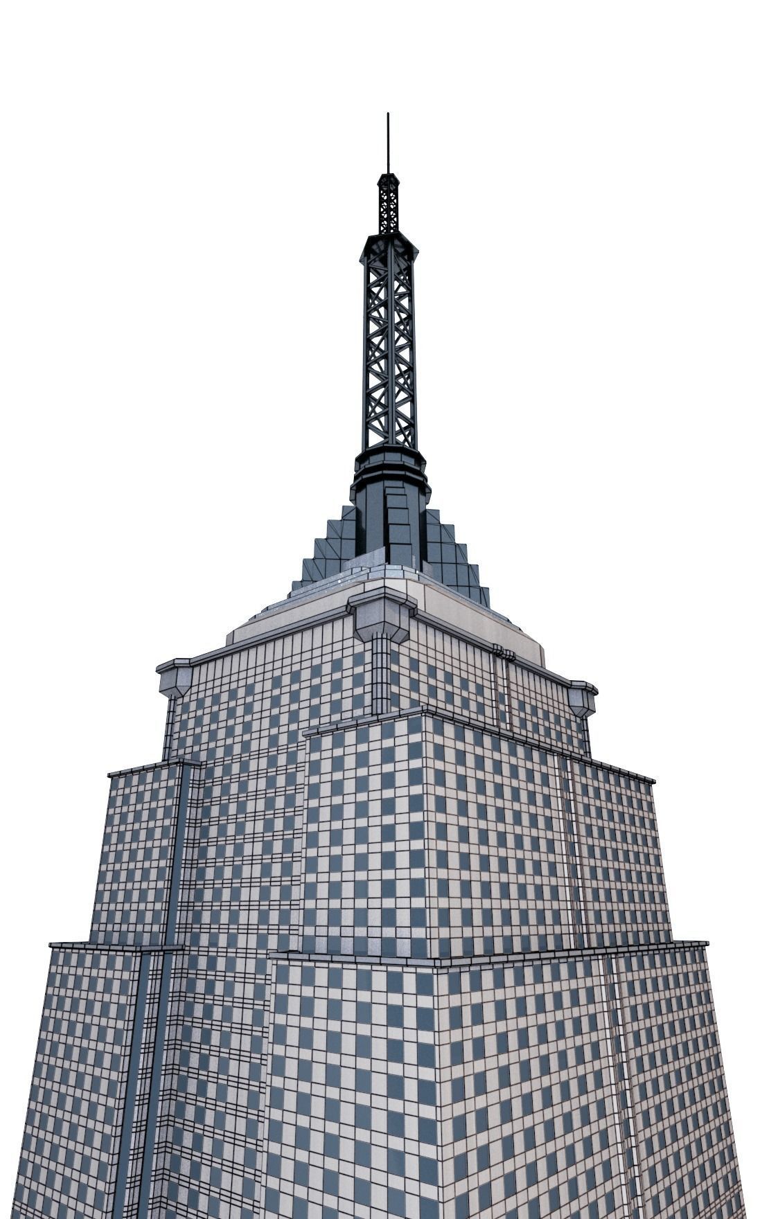 Empire State Building Low-poly 3D model_2