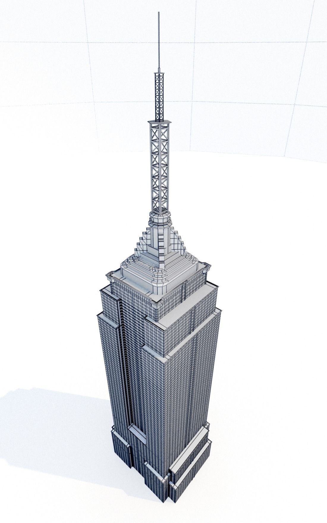 Empire State Building Low-poly 3D model_14