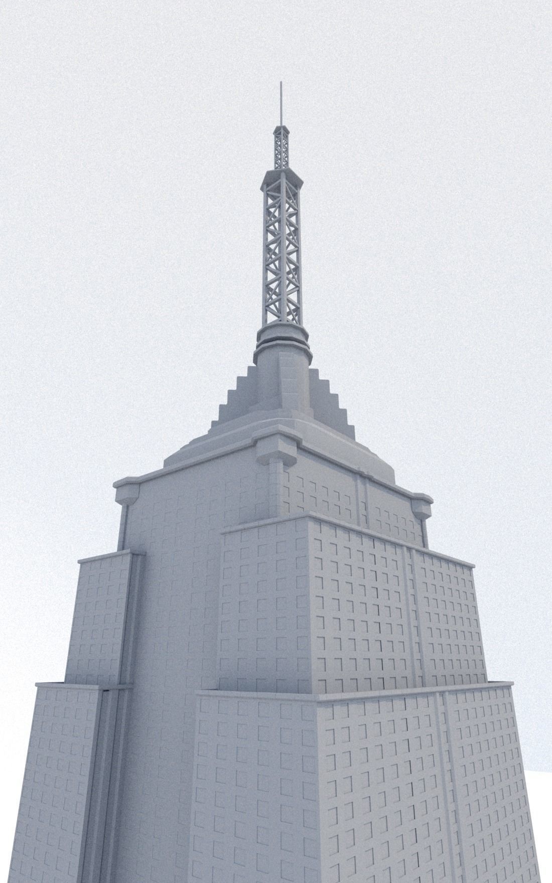 Empire State Building Low-poly 3D model_11