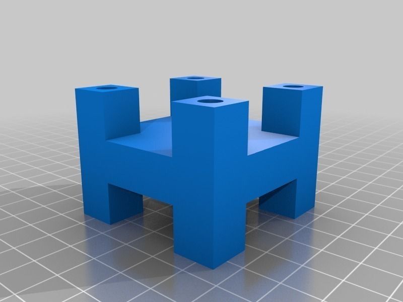 RHS box tube linear slide and clamping set 25mm Free 3D print model_1