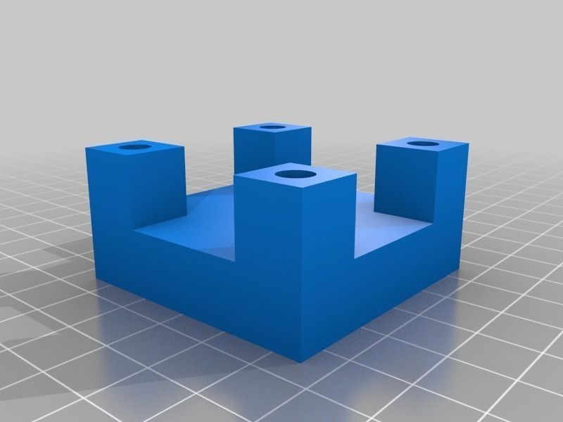 RHS box tube linear slide and clamping set 25mm Free 3D print model_2