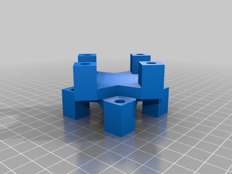 RHS box tube linear slide and clamping set 25mm Free 3D print model_6