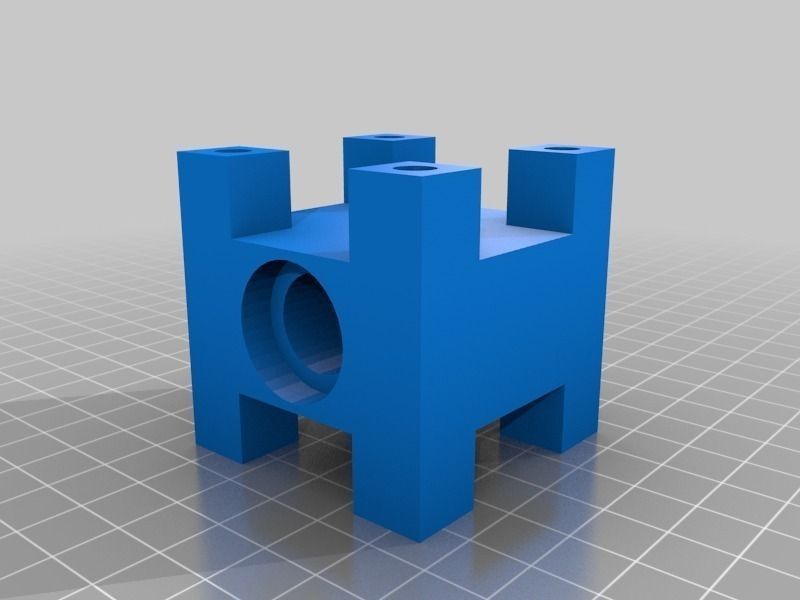 RHS box tube linear slide and clamping set 25mm Free 3D print model_3