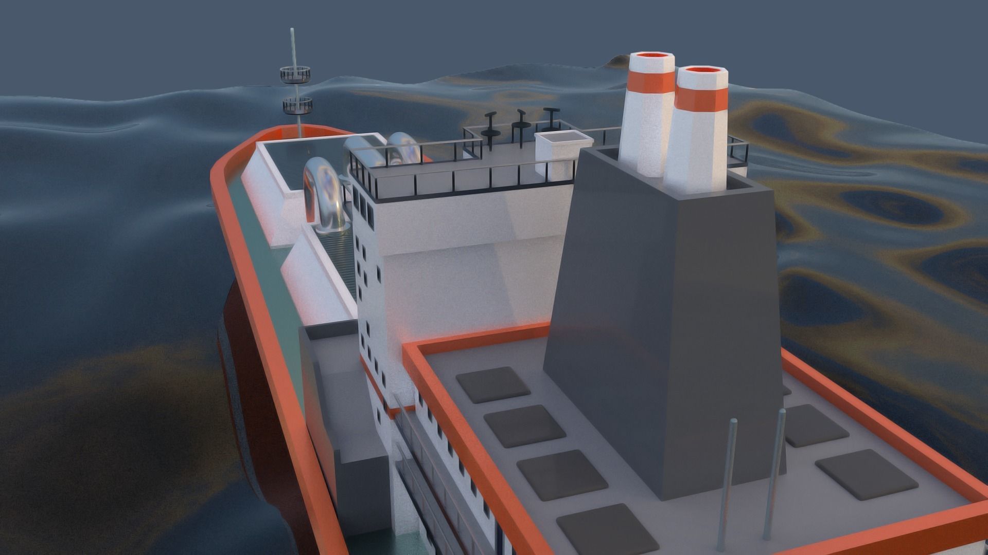Tanker Ship Low-poly 3D model_6