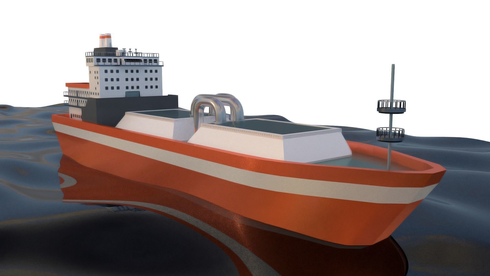 Tanker Ship Low-poly 3D model_5