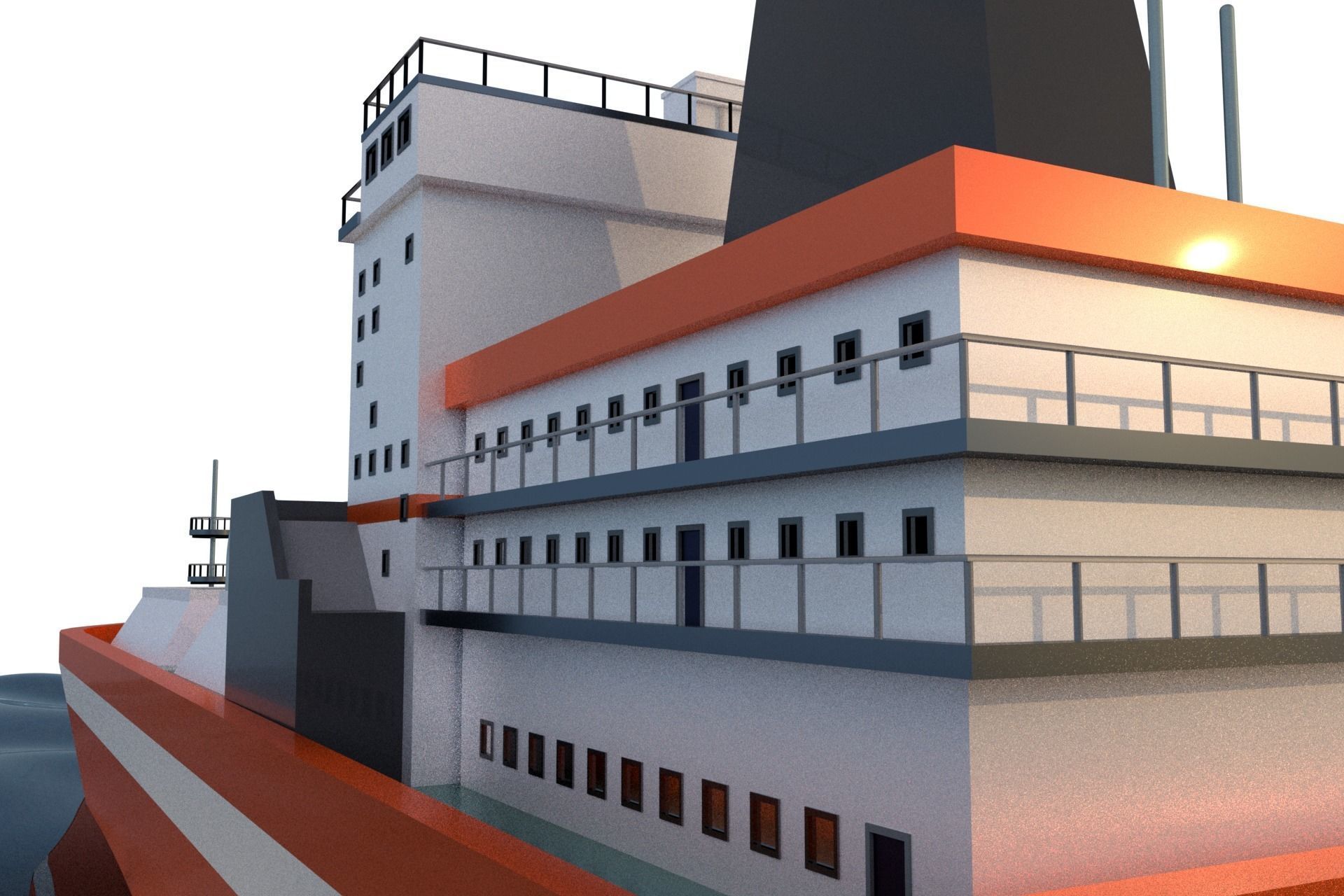 Tanker Ship Low-poly 3D model_7