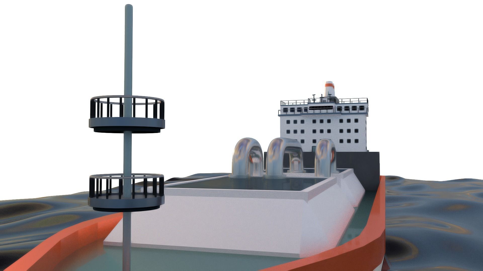 Tanker Ship Low-poly 3D model_4