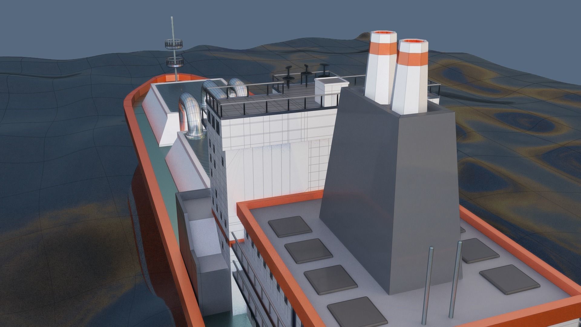 Tanker Ship Low-poly 3D model_12