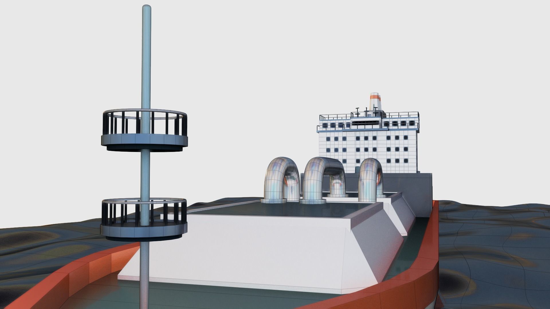 Tanker Ship Low-poly 3D model_10