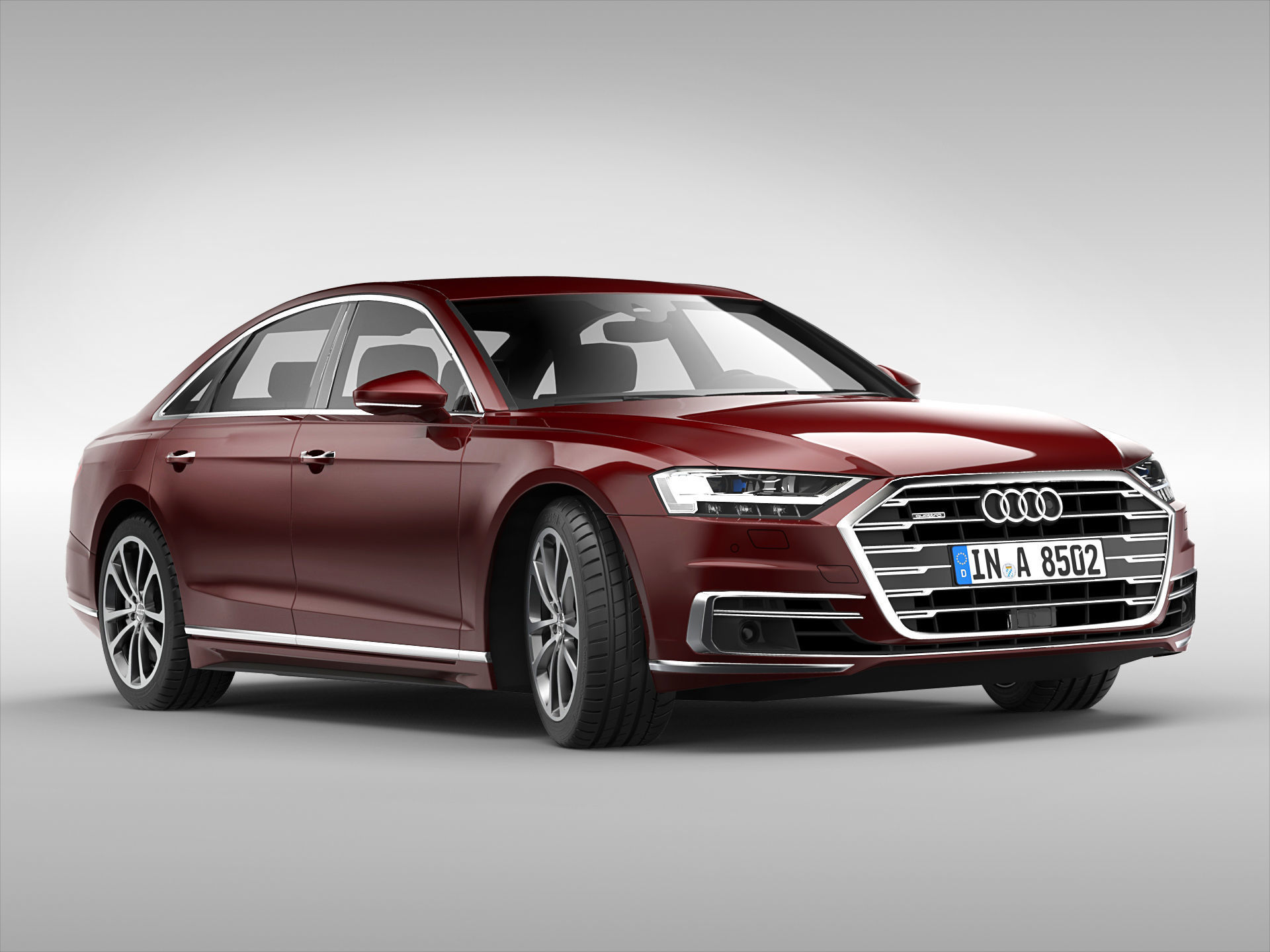 Audi A8 2018 3D model_3
