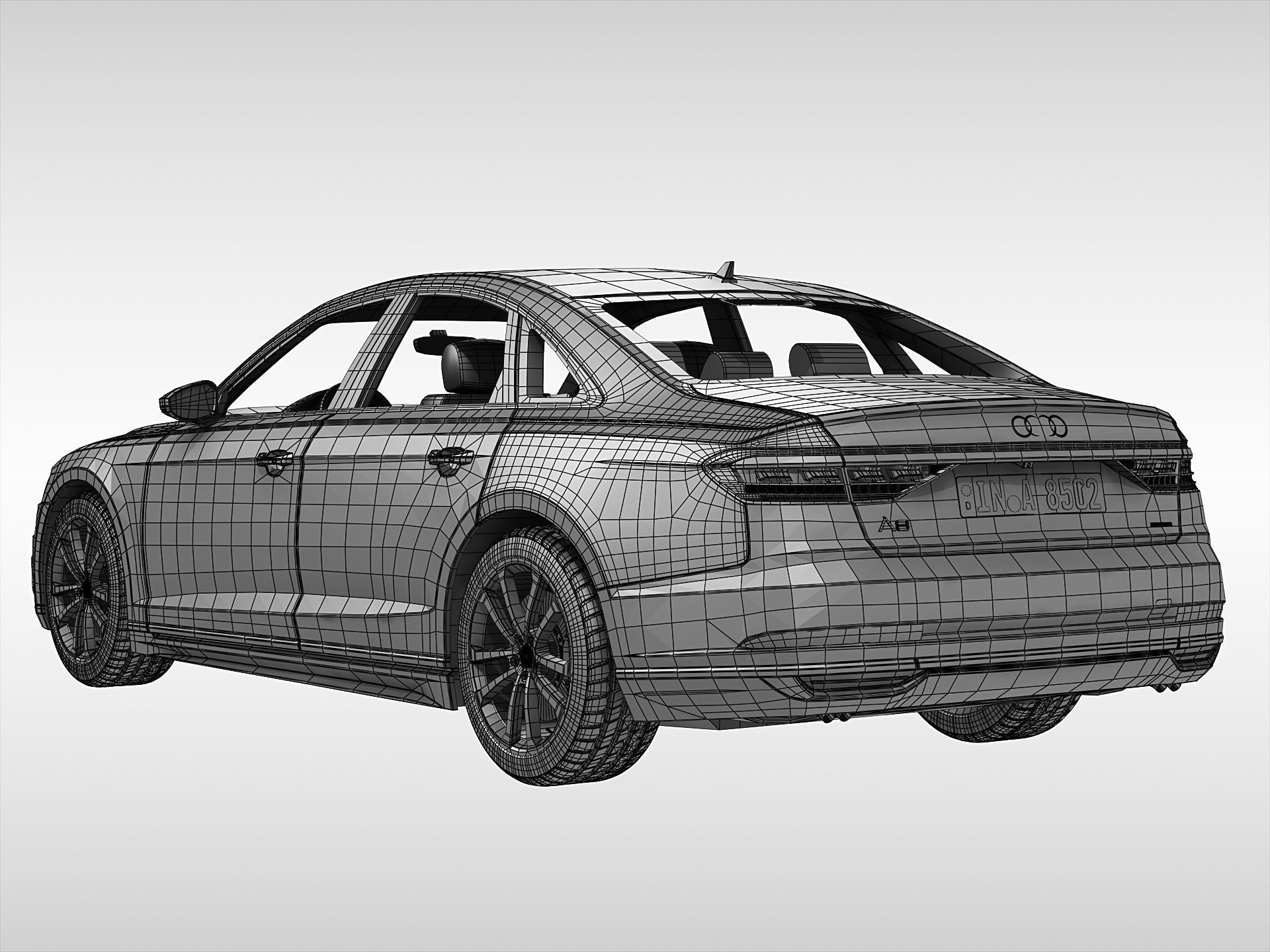 Audi A8 2018 3D model_12