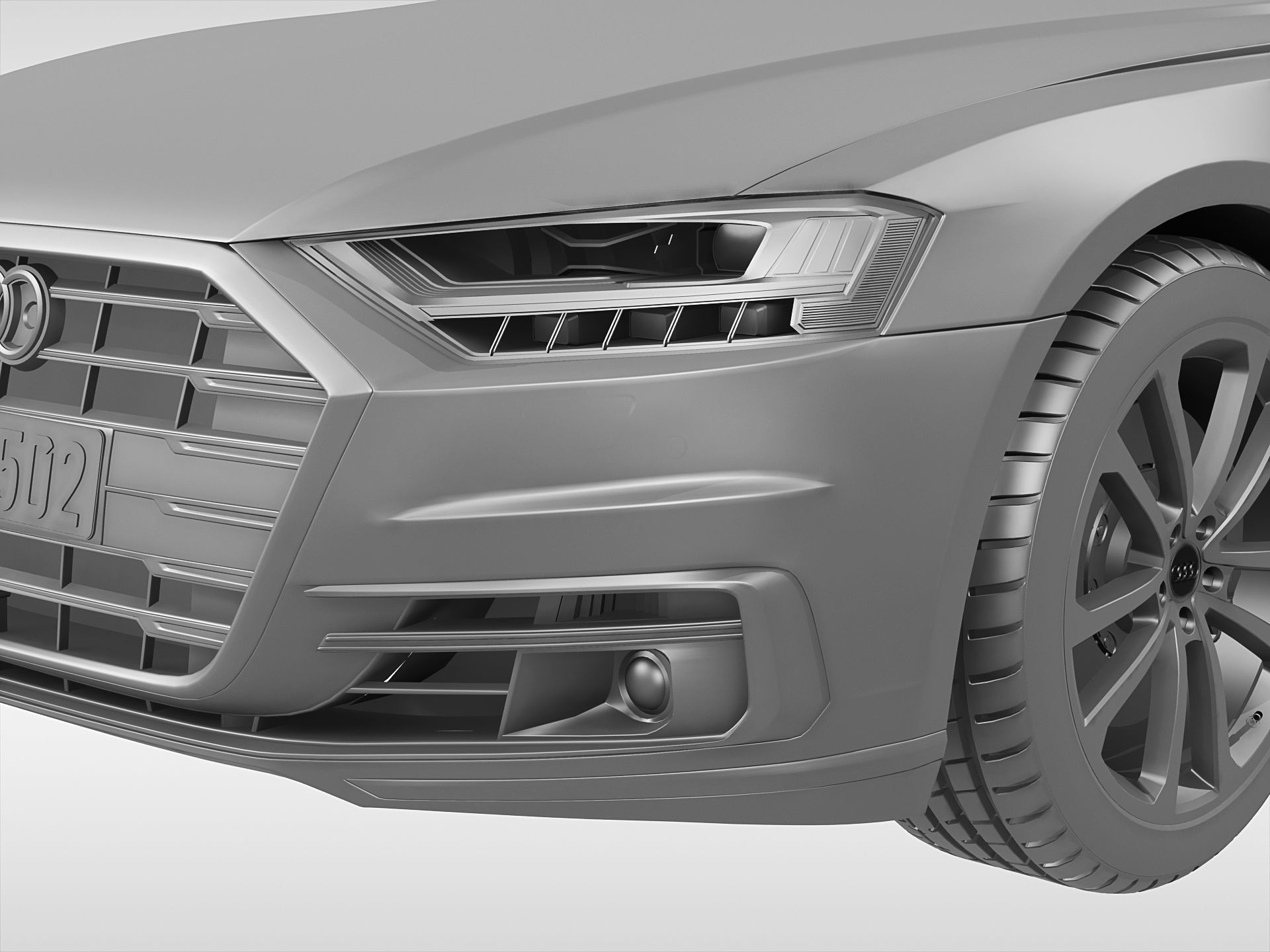 Audi A8 2018 3D model_9