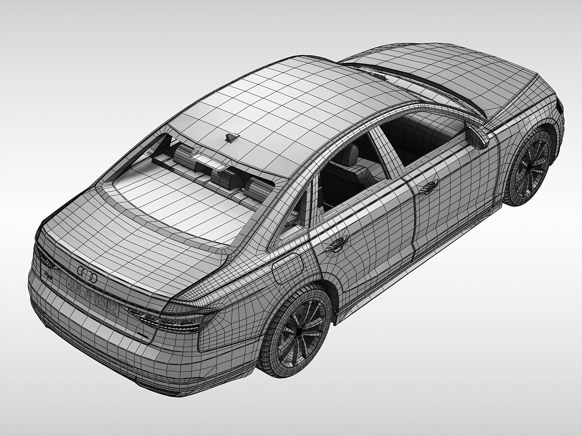 Audi A8 2018 3D model_13