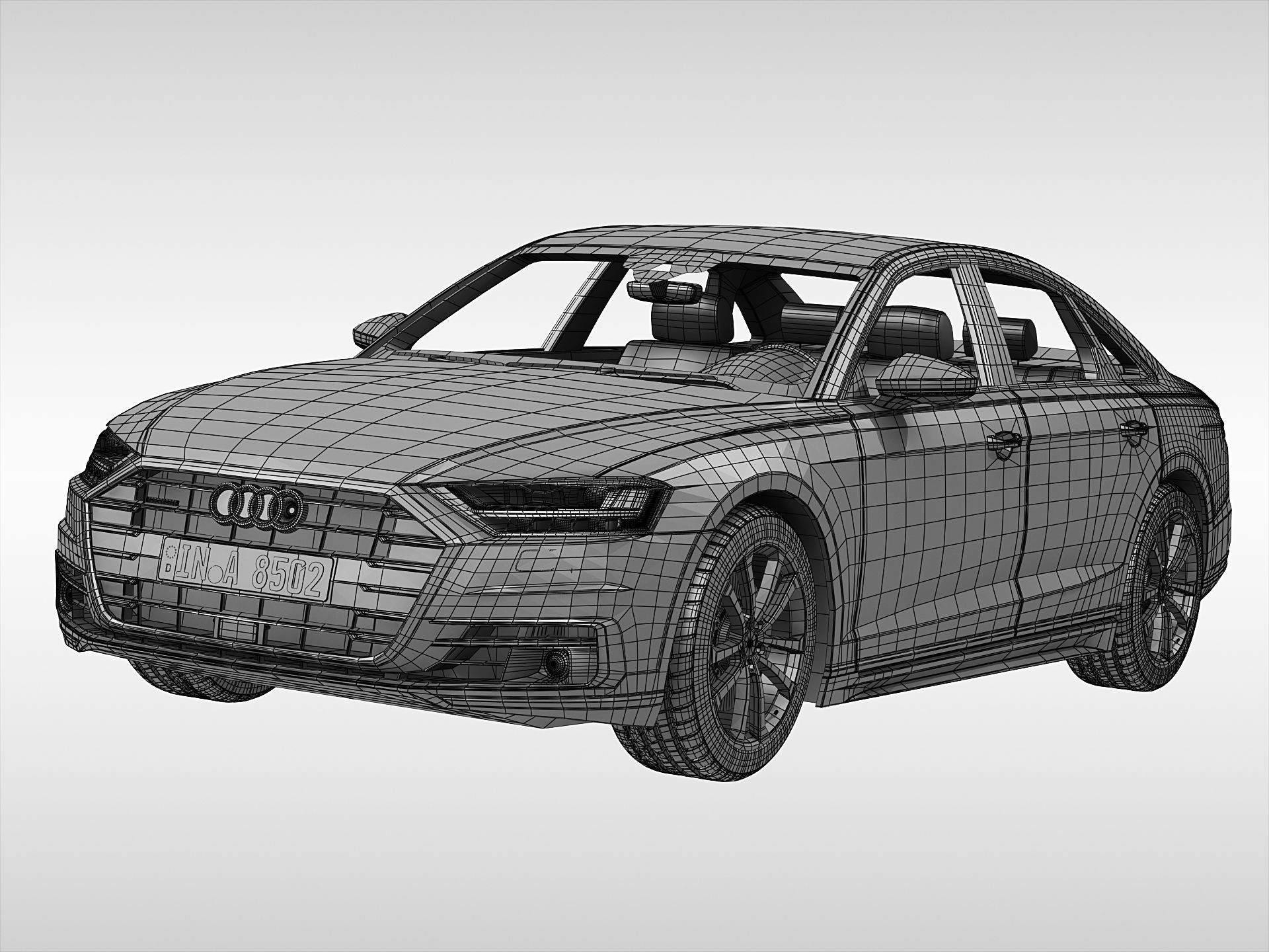 Audi A8 2018 3D model_11
