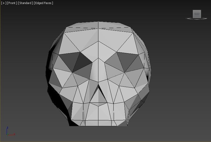 skull Low poly polygonal 3D print model