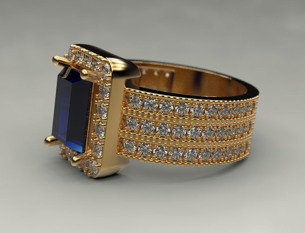 Engagement ring 11 3D print model_3