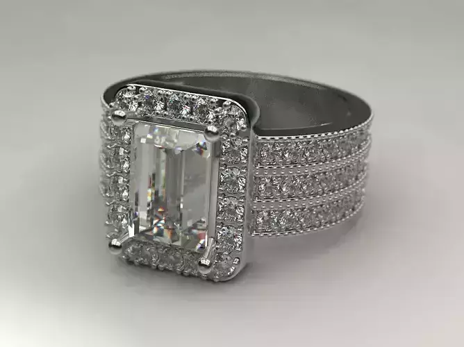 Engagement ring 11 Free 3D print model