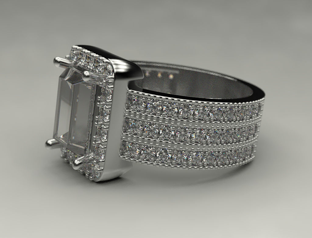 Engagement ring 11 3D print model_1