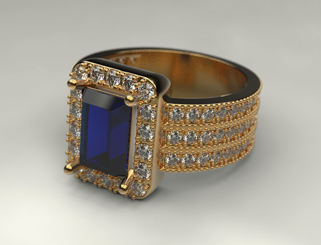 Engagement ring 11 3D print model_2
