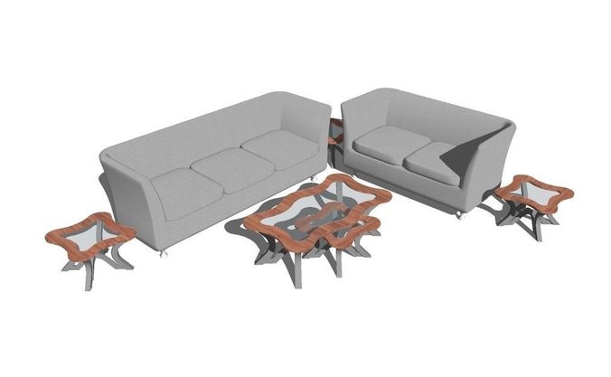 sofa and table Free 3D model