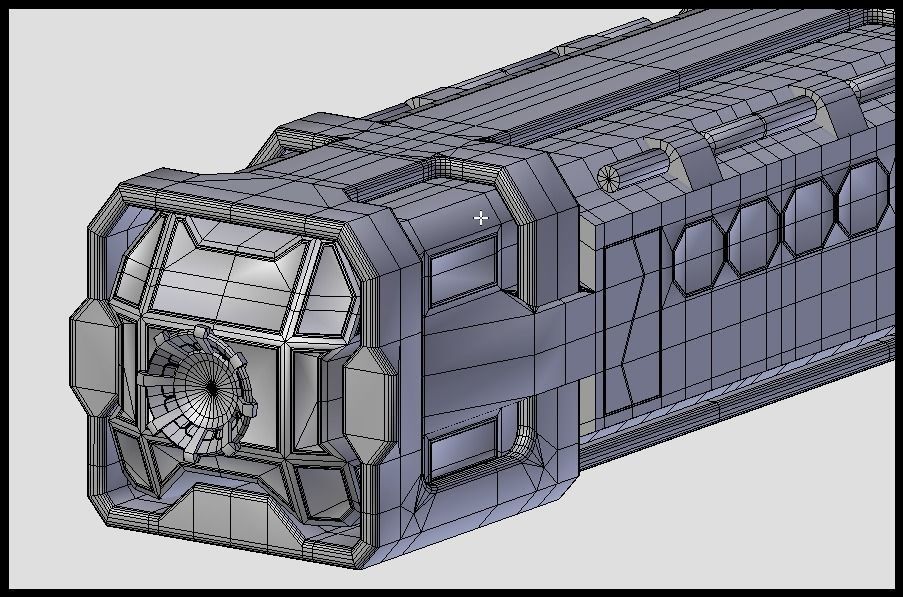 Space shuttle Low-poly 3D model_8
