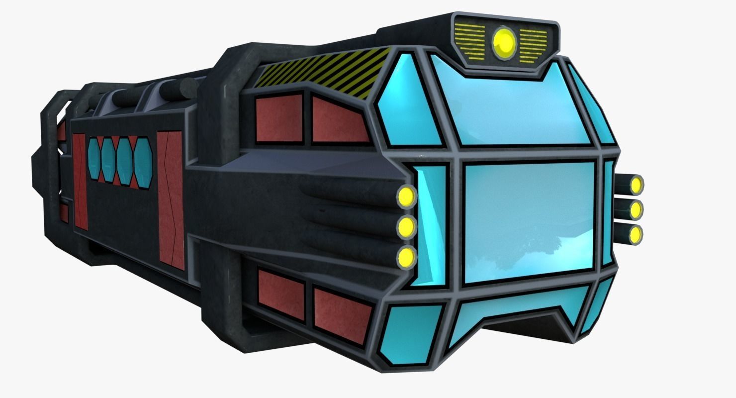 Space shuttle Low-poly 3D model_1