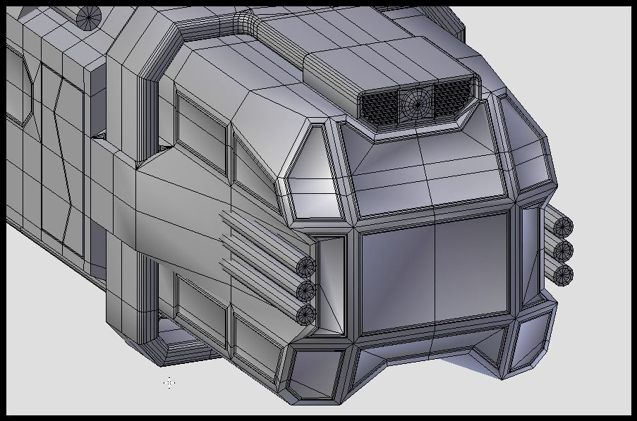 Space shuttle Low-poly 3D model_5