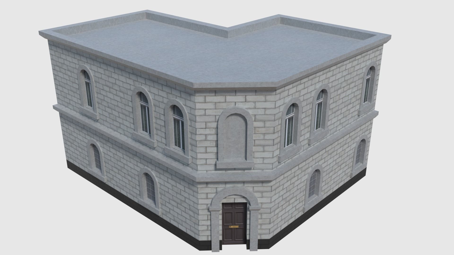 Corner Bank - Game Ready Low-poly 3D model_9