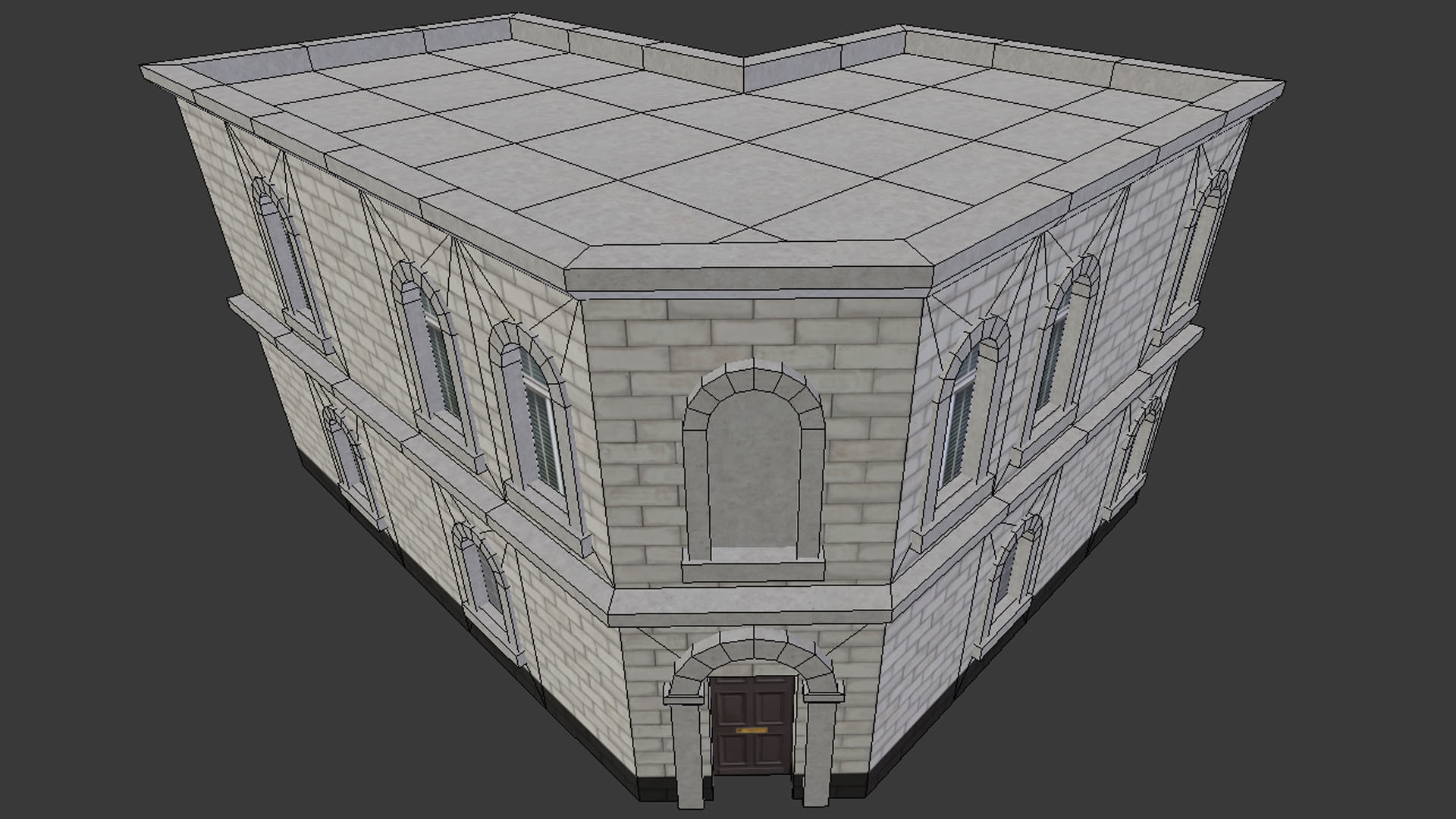 Corner Bank - Game Ready Low-poly 3D model_10