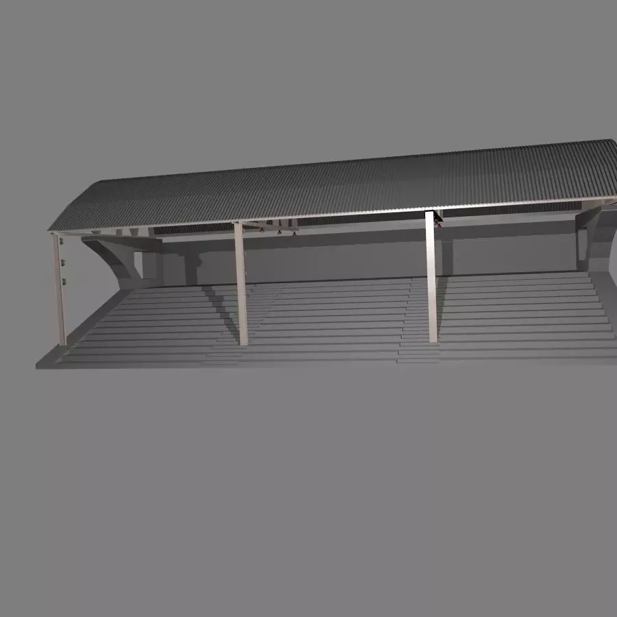 Bleachers 01 3D model_0
