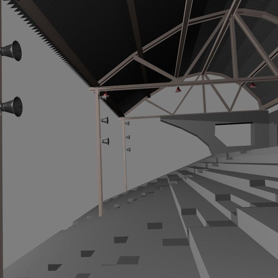 Bleachers 01 3D model_6