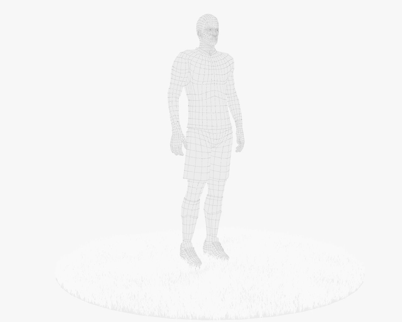 Luis Suarez football Player game ready character Low-poly 3D model_1