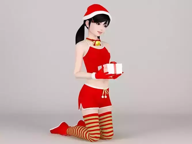 Manami Christmas pose 01