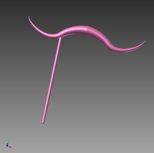 Mustache bow and arrow Free 3D print model_4