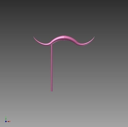 Mustache bow and arrow Free 3D print model_2
