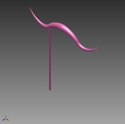 Mustache bow and arrow Free 3D print model_3