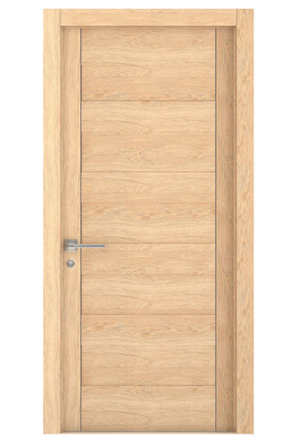 Door-044 door with wooden frame and glass panel 3D model