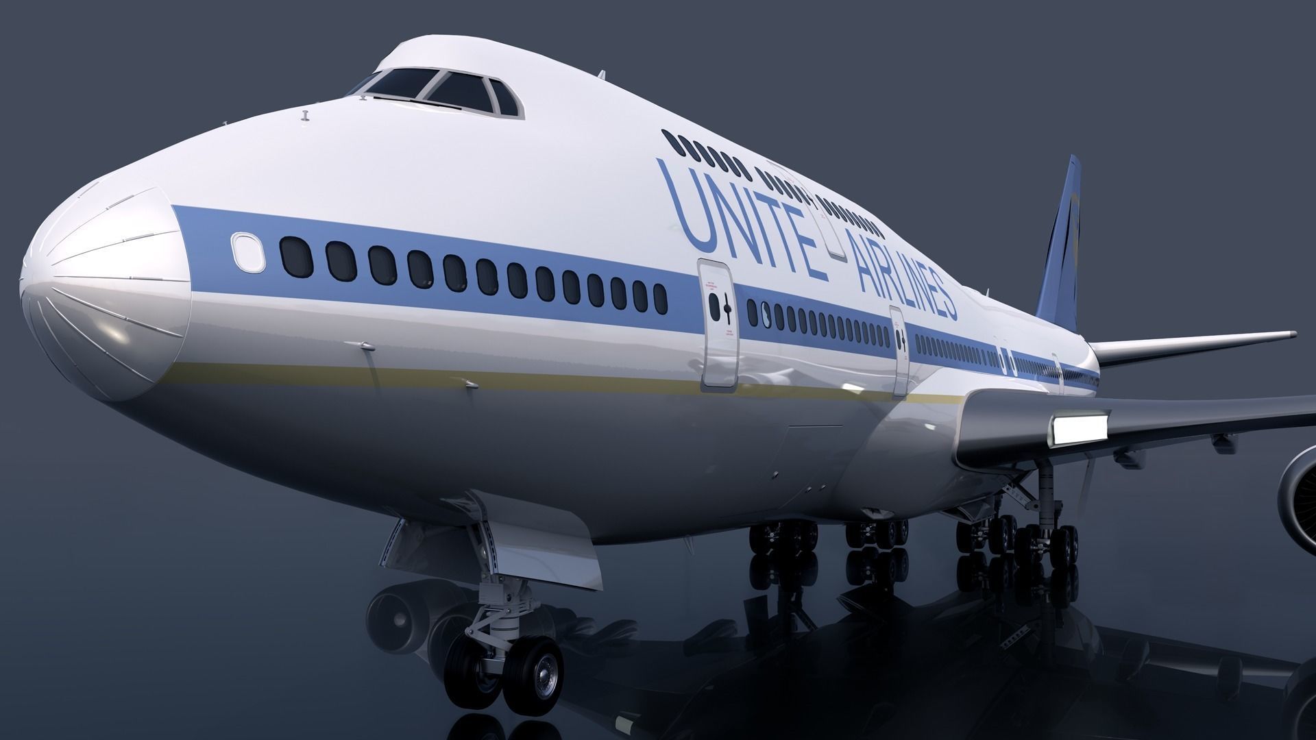 Boeing 747 3D model_4